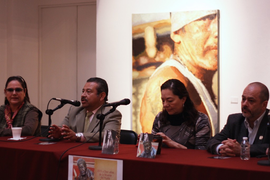 Mónica Cadena Hinostroza, Directora de la Biblioteca Francisco Cervantes Vidal. Francisco Barrera Ríos, Director del CECEQ. Laura Corvera Galván, Directora del IQCA. José Antonio MacGregor, Director del Instituto de Cultura del Municipio de Querétaro.