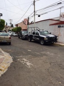 Movilización policiaca en Los Arcos/Foto: Staff Códice Informativo