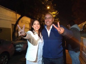 Aguilar y su esposa/Foto: A. Luján