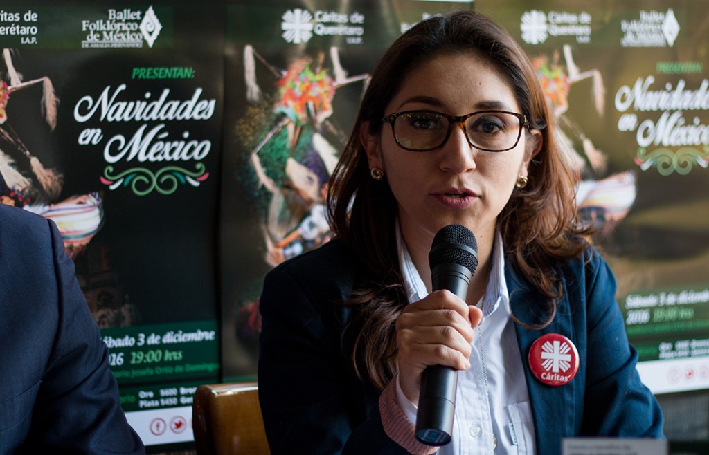 Beatriz Contreras, coordinadora de la presentación en Querétaro de 'Navidades en México' / Foto: A. Noriega