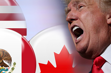  Trump anuncia que renegociará pronto el TLCAN con líderes de México y Canadá