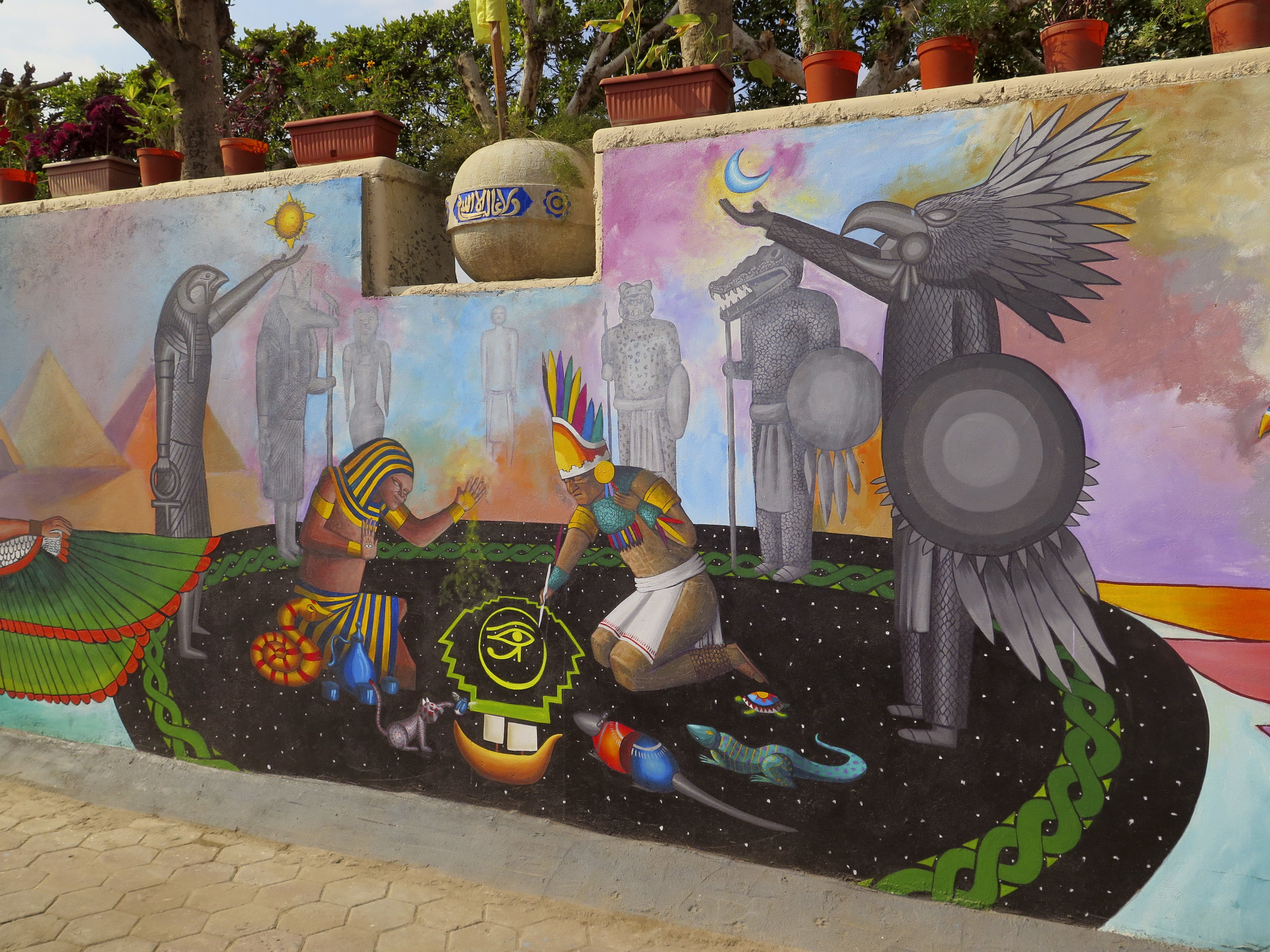  Inauguran en El Cairo mural que sintetiza lo mejor de las civilizaciones egipcia y mexicana