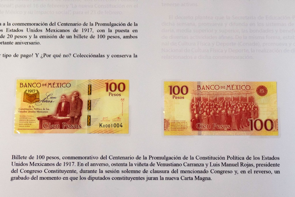 Billetes conmemorativos del centenario de la Constitución / Foto: A. Ojeda