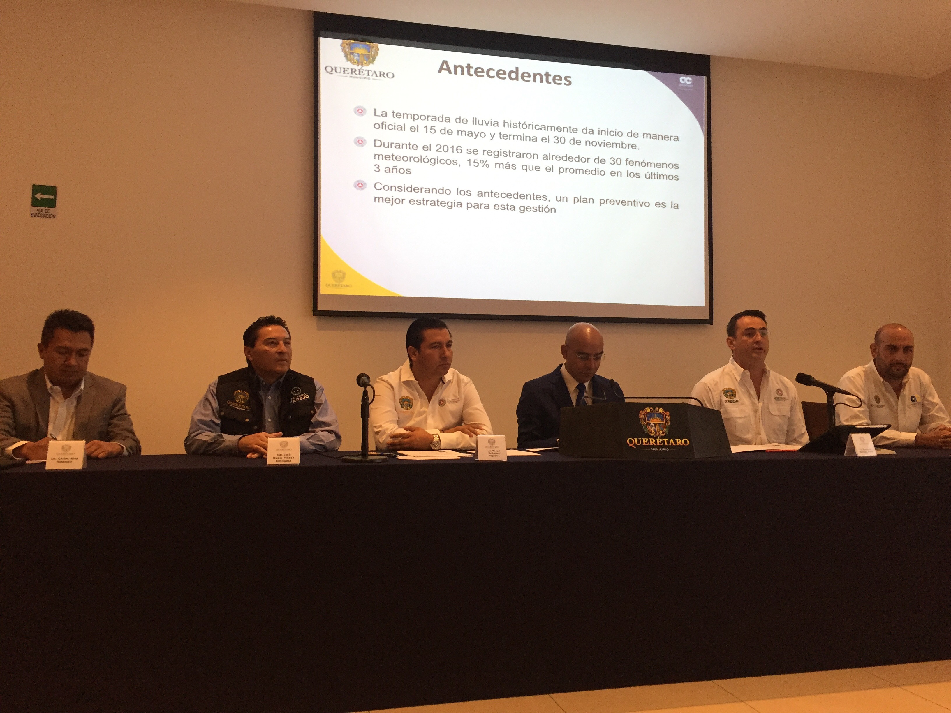  Municipio de Querétaro trabajará en estrategia coordinada para prevenir daños por lluvias