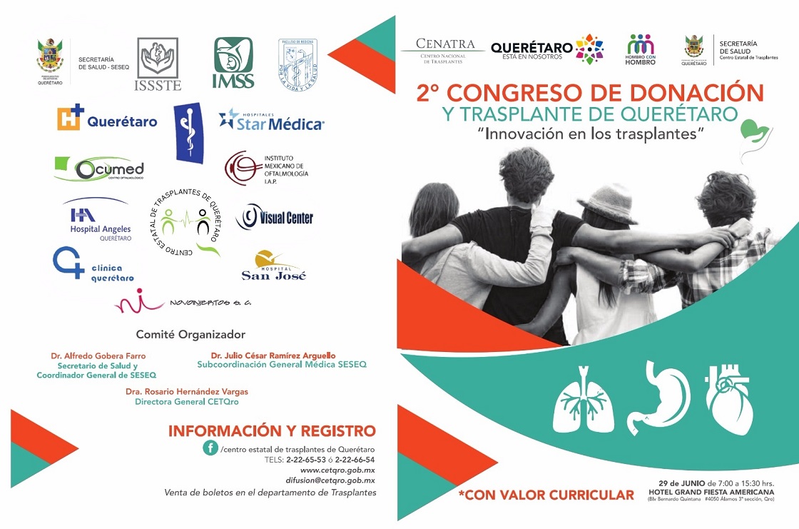  Secretaría de Salud de Querétaro prepara Segundo Congreso de Donación y Trasplante de Órganos
