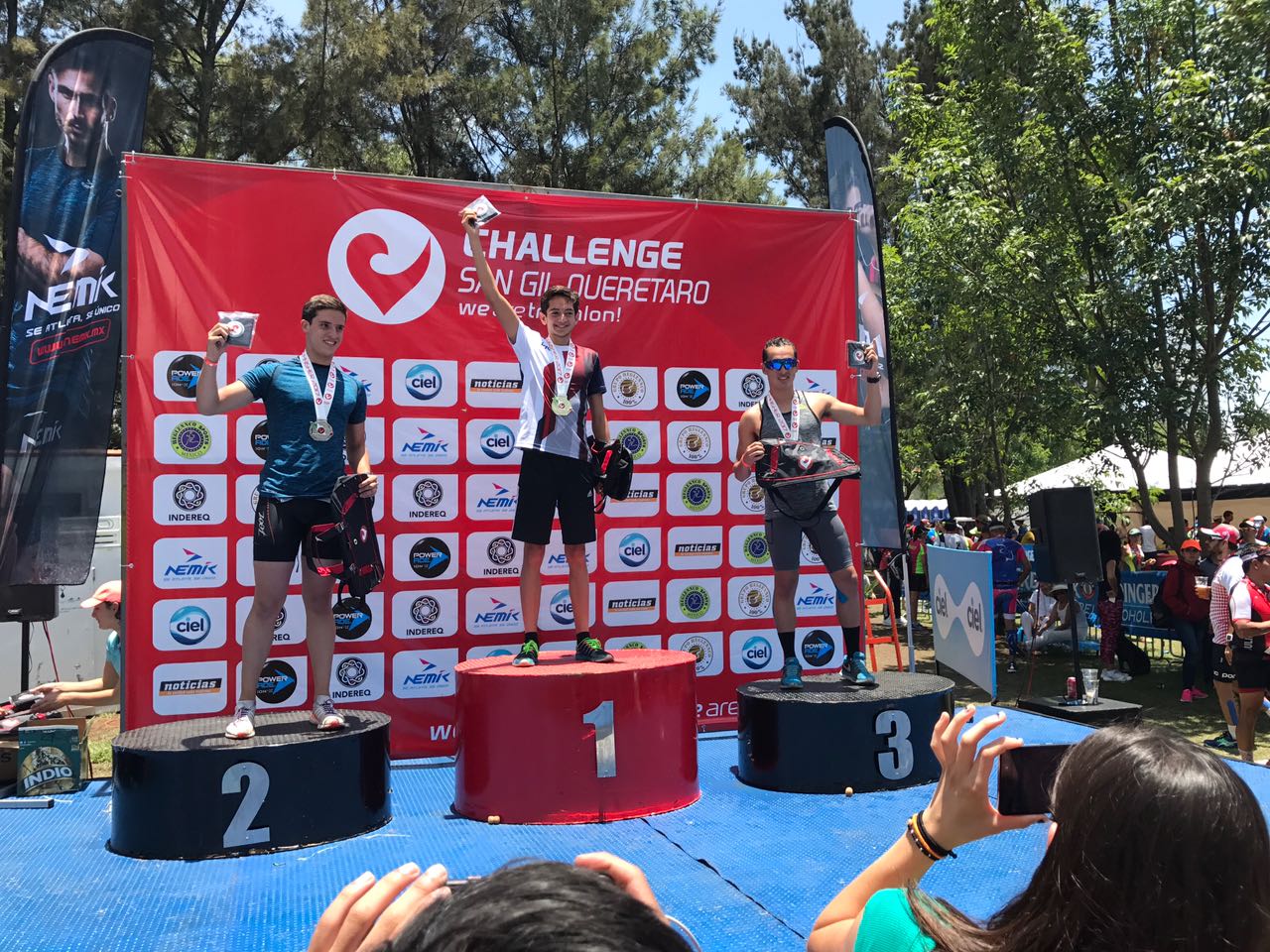  Triatletas queretanos se llevan el podio en el Challenge San Gil 2017