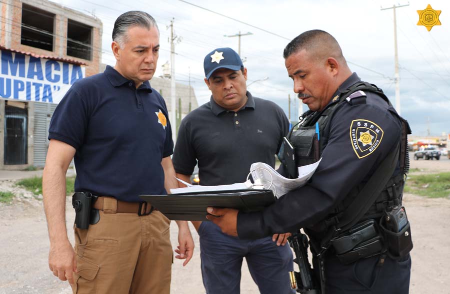  Titular de la SSPMQ encabeza operativo en San José el Alto