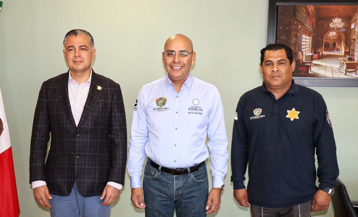  Sostiene Marcos Aguilar reunión con titular de la SSPMQ y el director de la Guardia Municipal