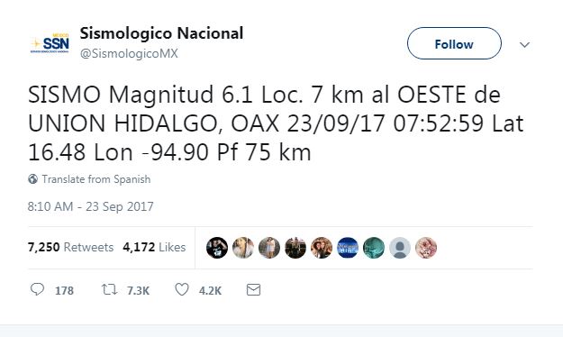  Un nuevo sismo en Oaxaca sacude el centro y sur del país y genera alarma