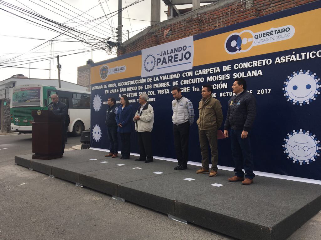  Municipio de Querétaro entrega reconstrucción de la calle San Diego de los Padres