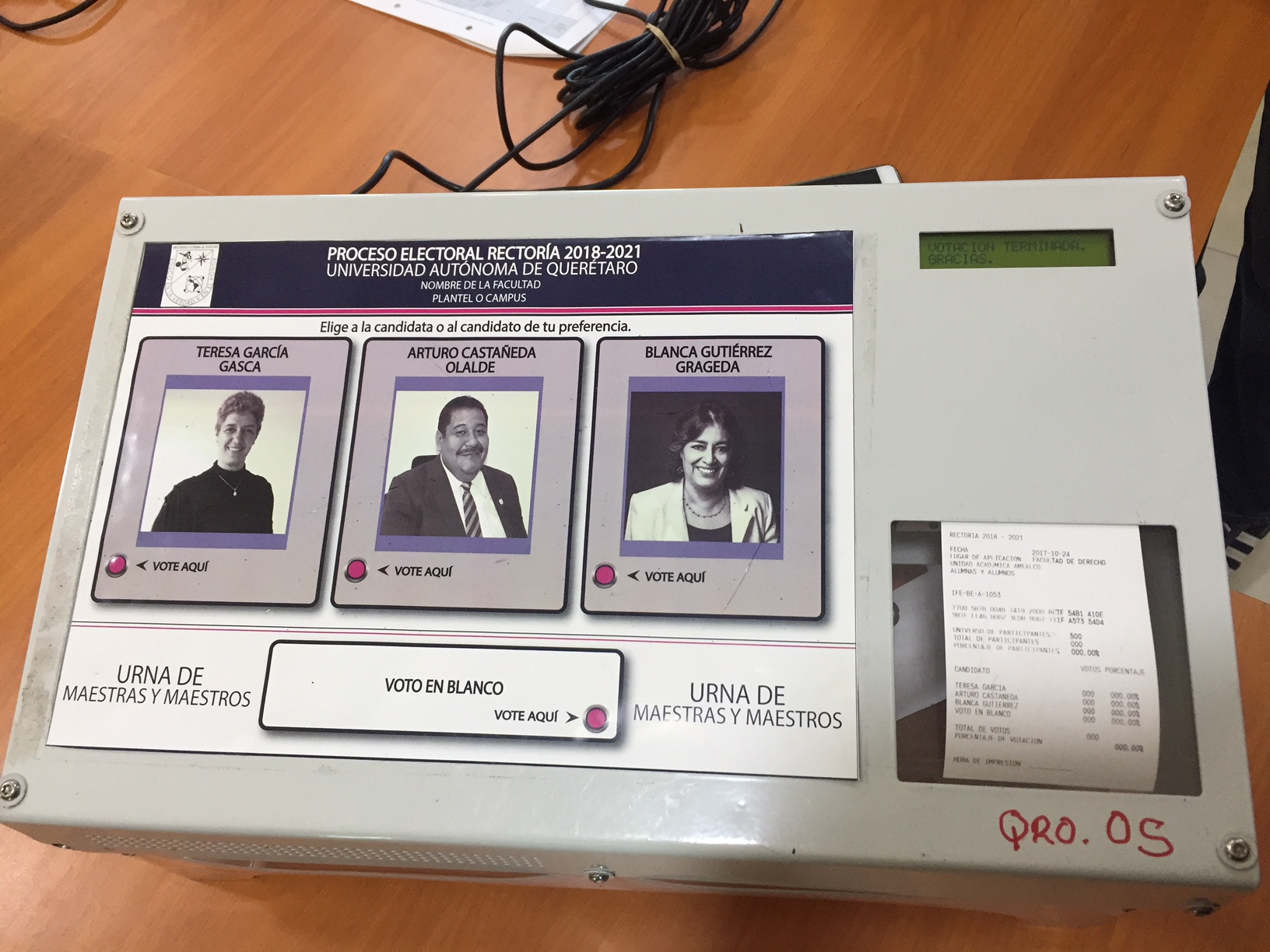 El 21 de octubre, INE entregará boletas para la elección de rector a la Comisión Electoral de la UAQ