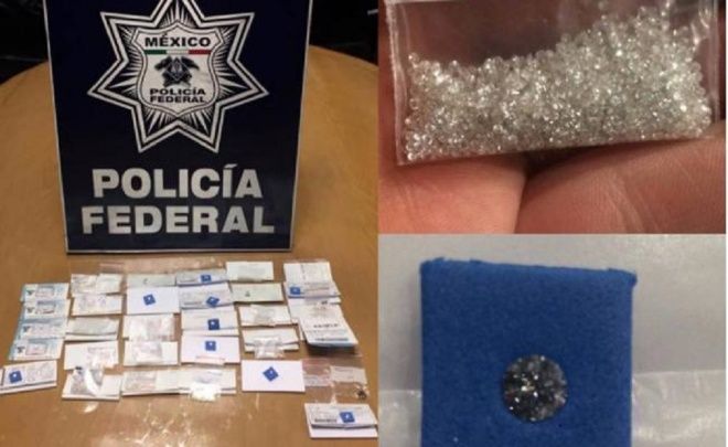  Detienen a español con 11 mil 500 diamantes en aeropuerto de la CDMX