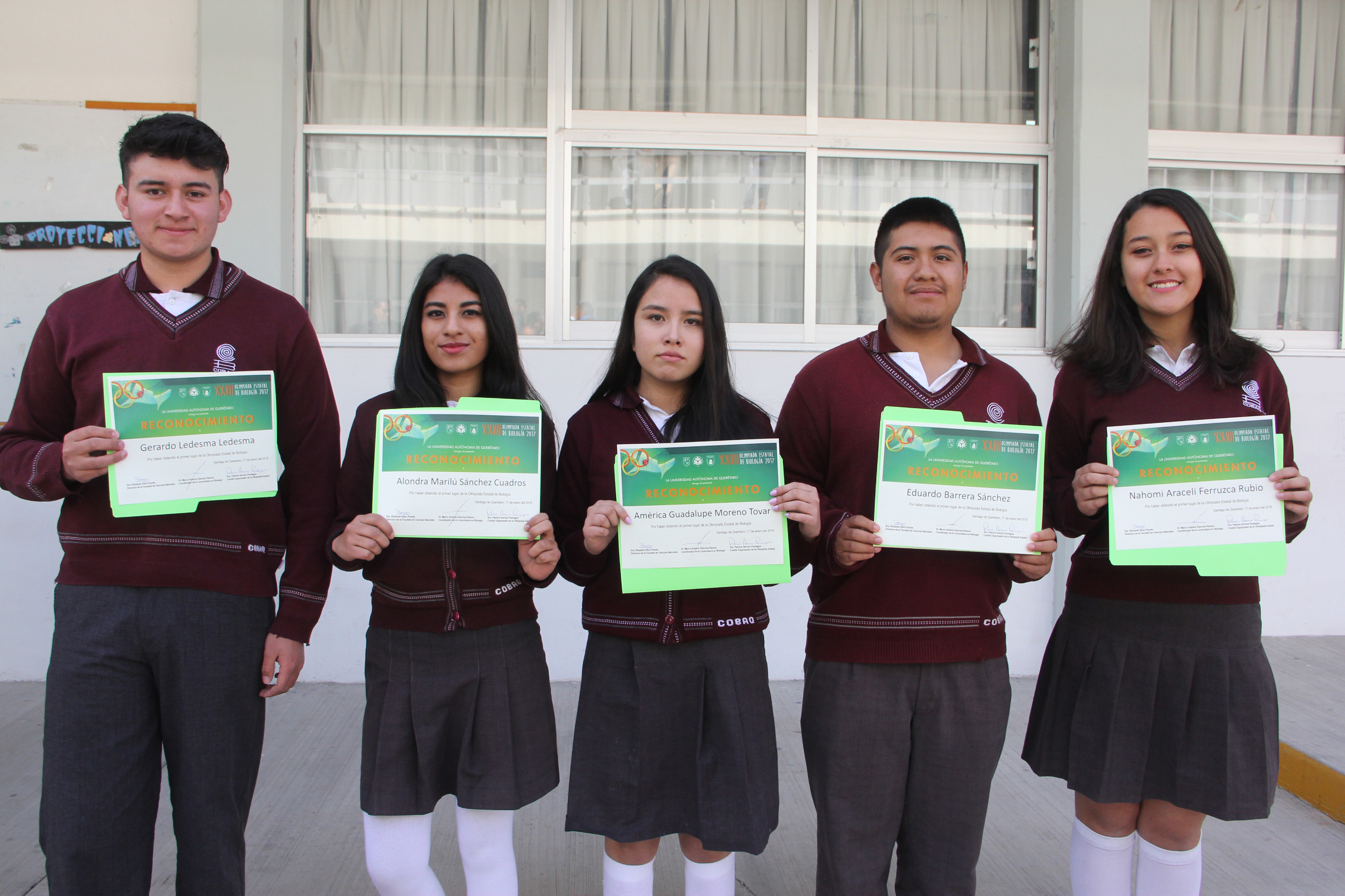  Alumnos del Cobaq representarán a Querétaro en la Olimpiada Nacional de Biología