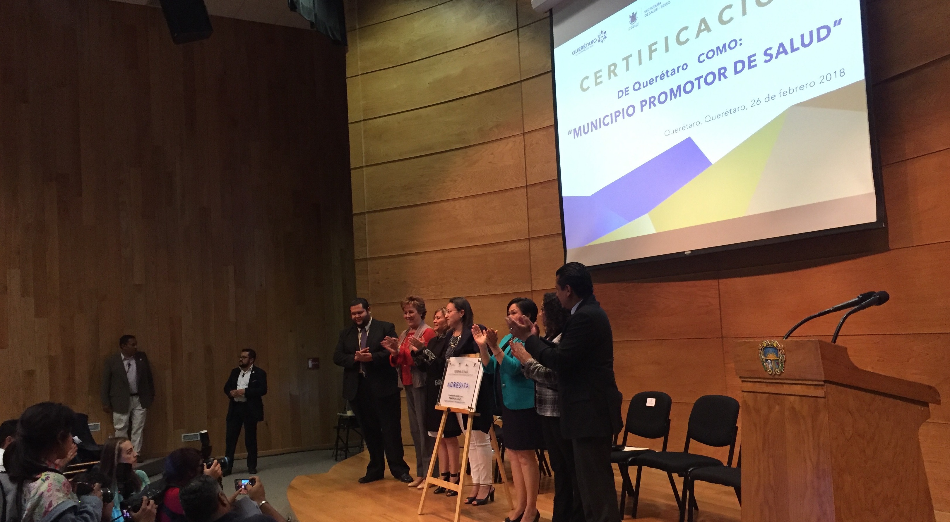  Reconoce Seseq al municipio de Querétaro por su compromiso en la promoción de la salud
