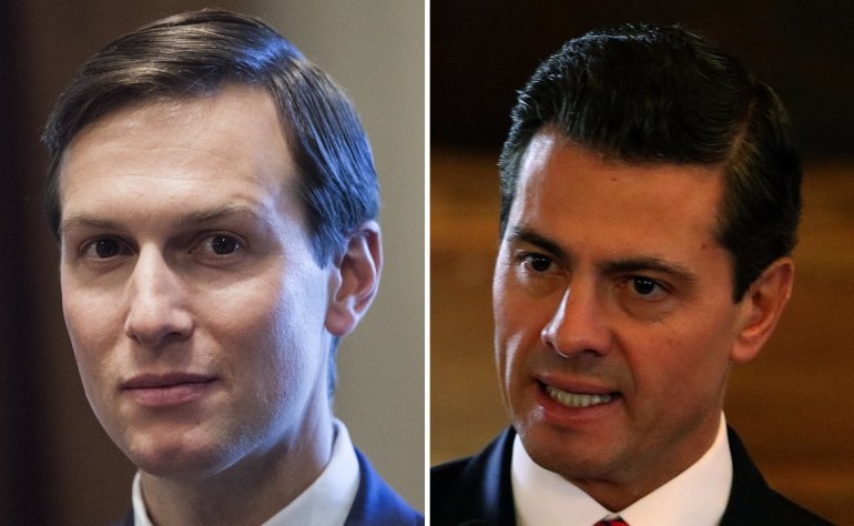  Se reA?ne PeA�a Nieto con yerno de Trump para tratar agenda bilateral