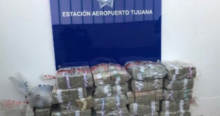 Detienen en aeropuerto de Tijuana a sujeto con 10 millones de dA?lares
