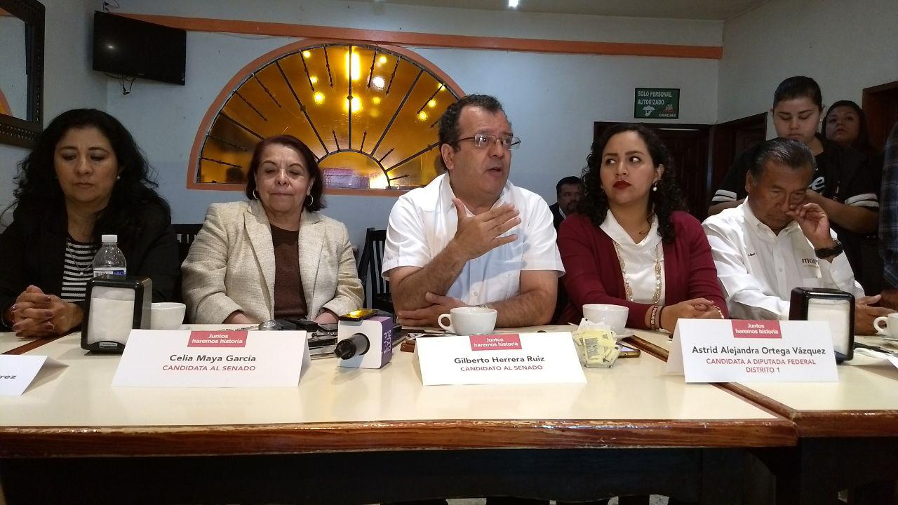  ApostarA?n candidatos de Morena a una campaA�a de ideas, asegura Gilberto Herrera