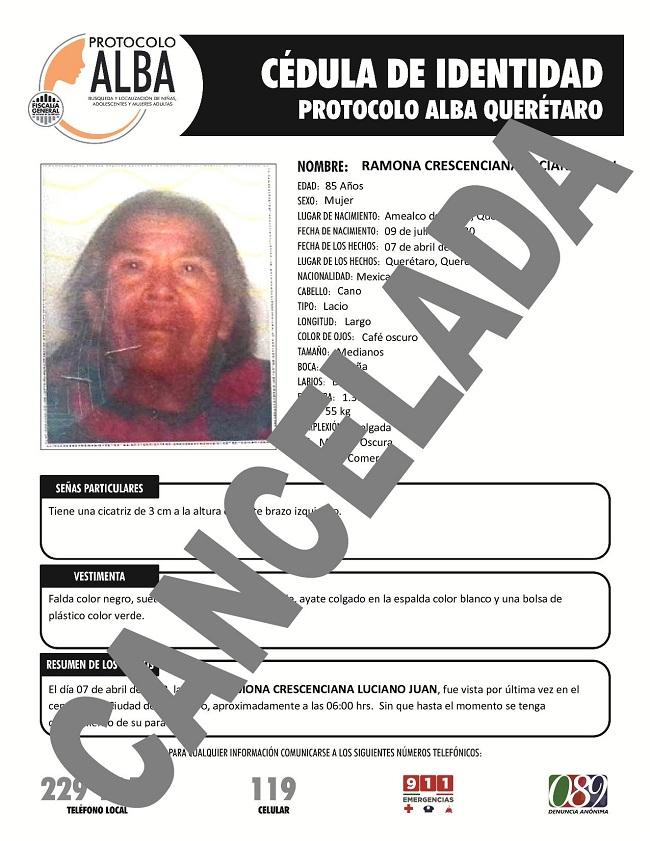  FiscalA�a cancela cA�dula de Identidad de Protocolo ALBA para localizar a octogenaria