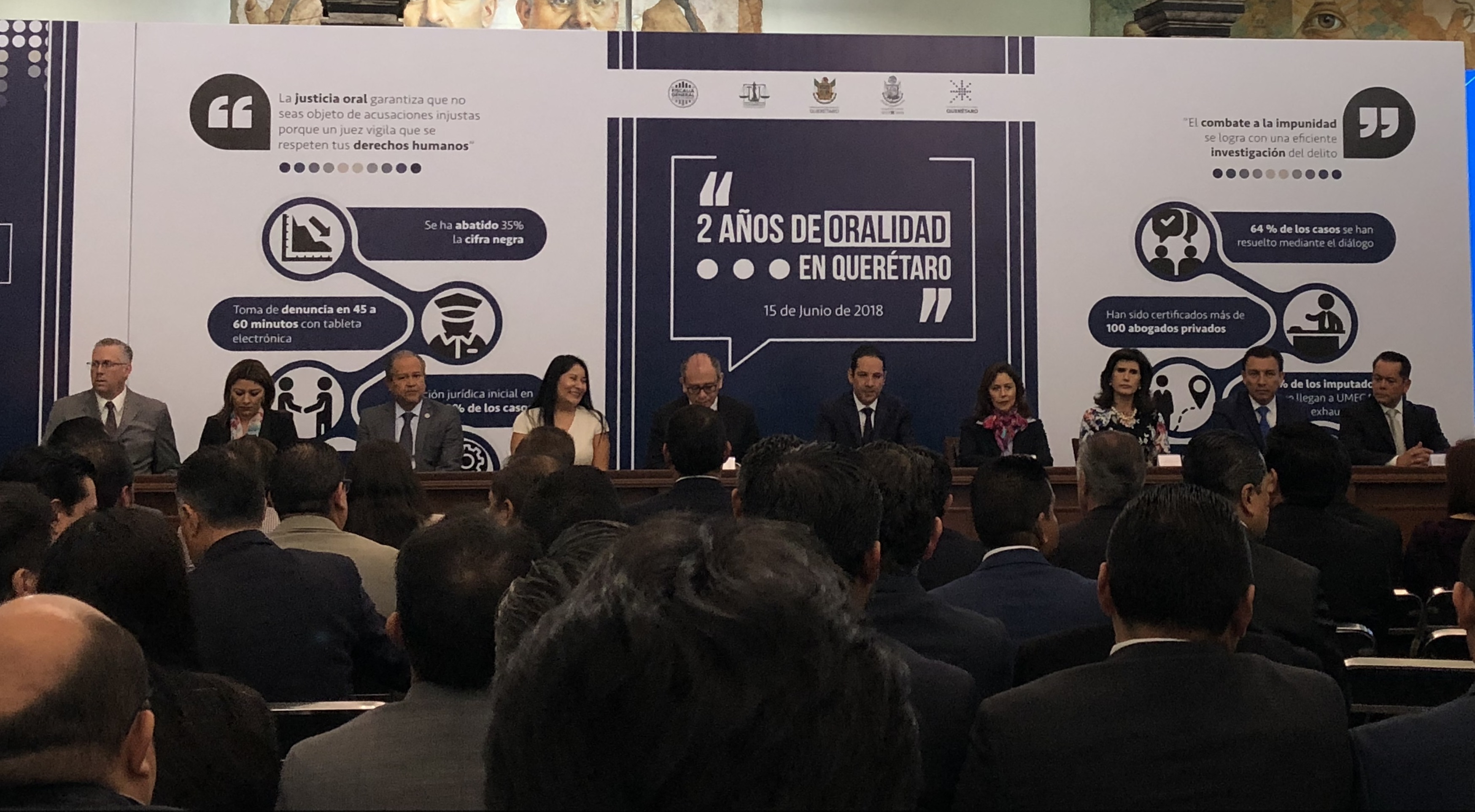  Conmemoran autoridades 2 años de justicia oral en Querétaro