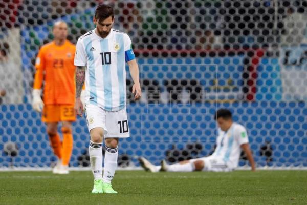  Argentina a un paso del fracaso tras caer 0-3 frente a Croacia en Rusia 2018