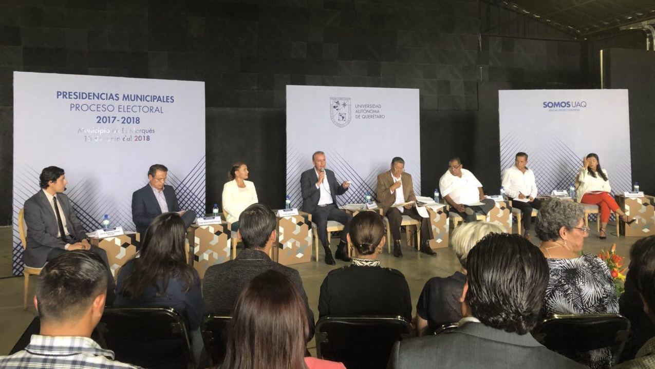  Arranca en la UAQ debate entre candidatos a la alcaldía de El Marqués