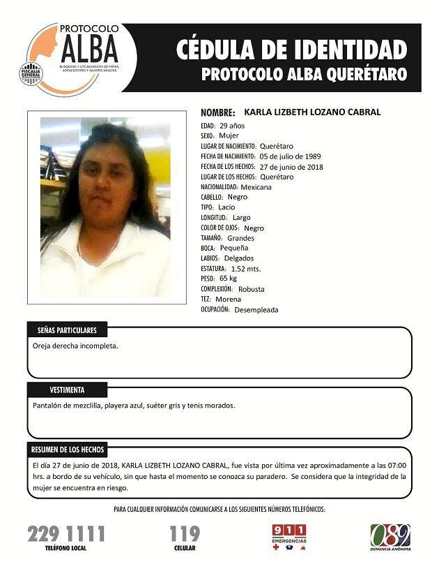  Activan Protocolo ALBA  por desaparición de joven mujer