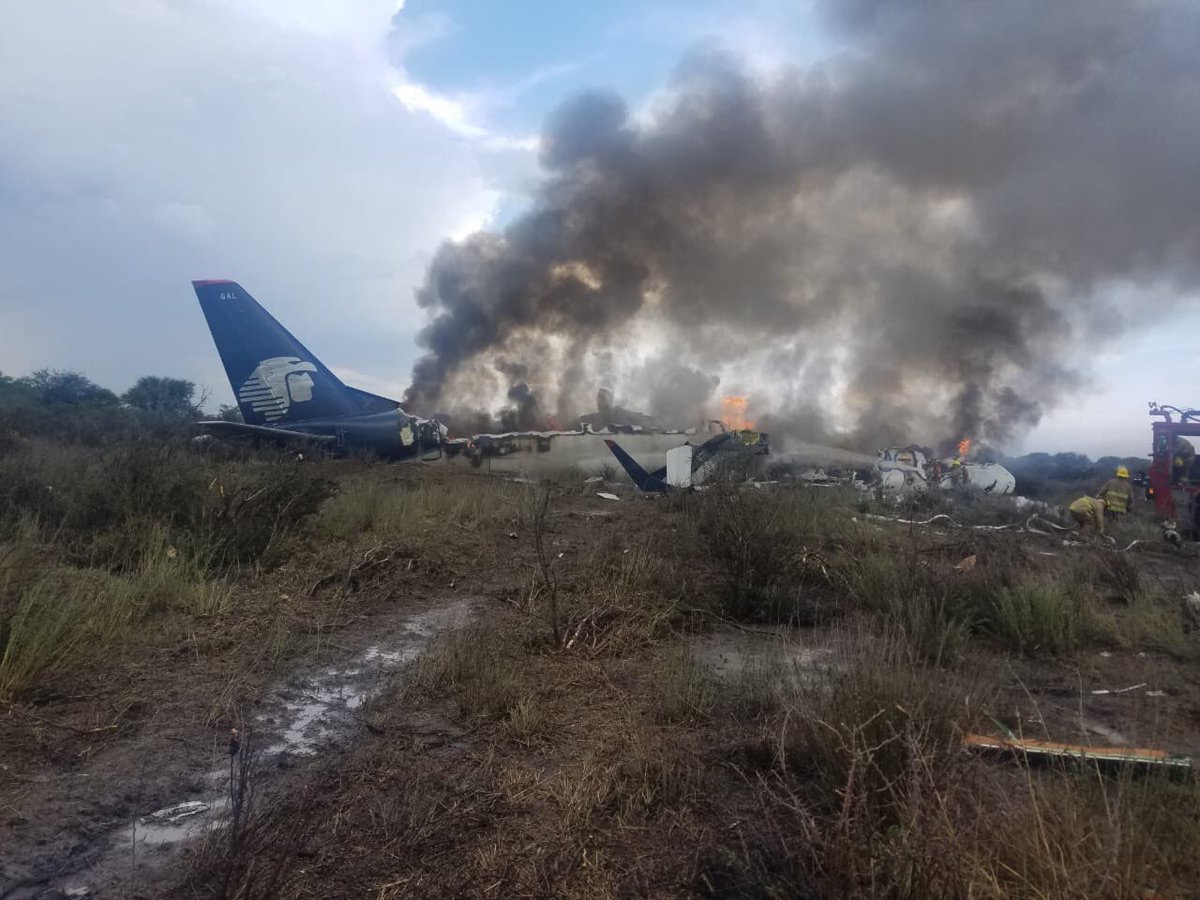 Se accidenta avión de Aeroméxico que cubría ruta Durango-México