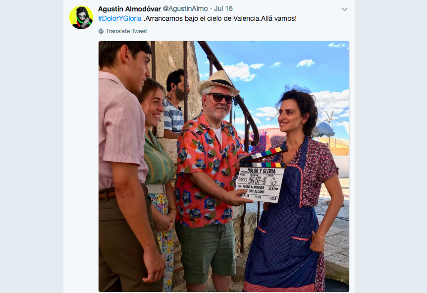  Arranca en Valencia el rodaje de la nueva película de Pedro Almodóvar