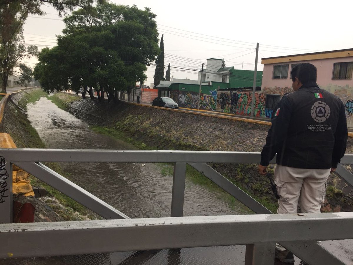  Lluvia en Querétaro genera ligeras afectaciones
