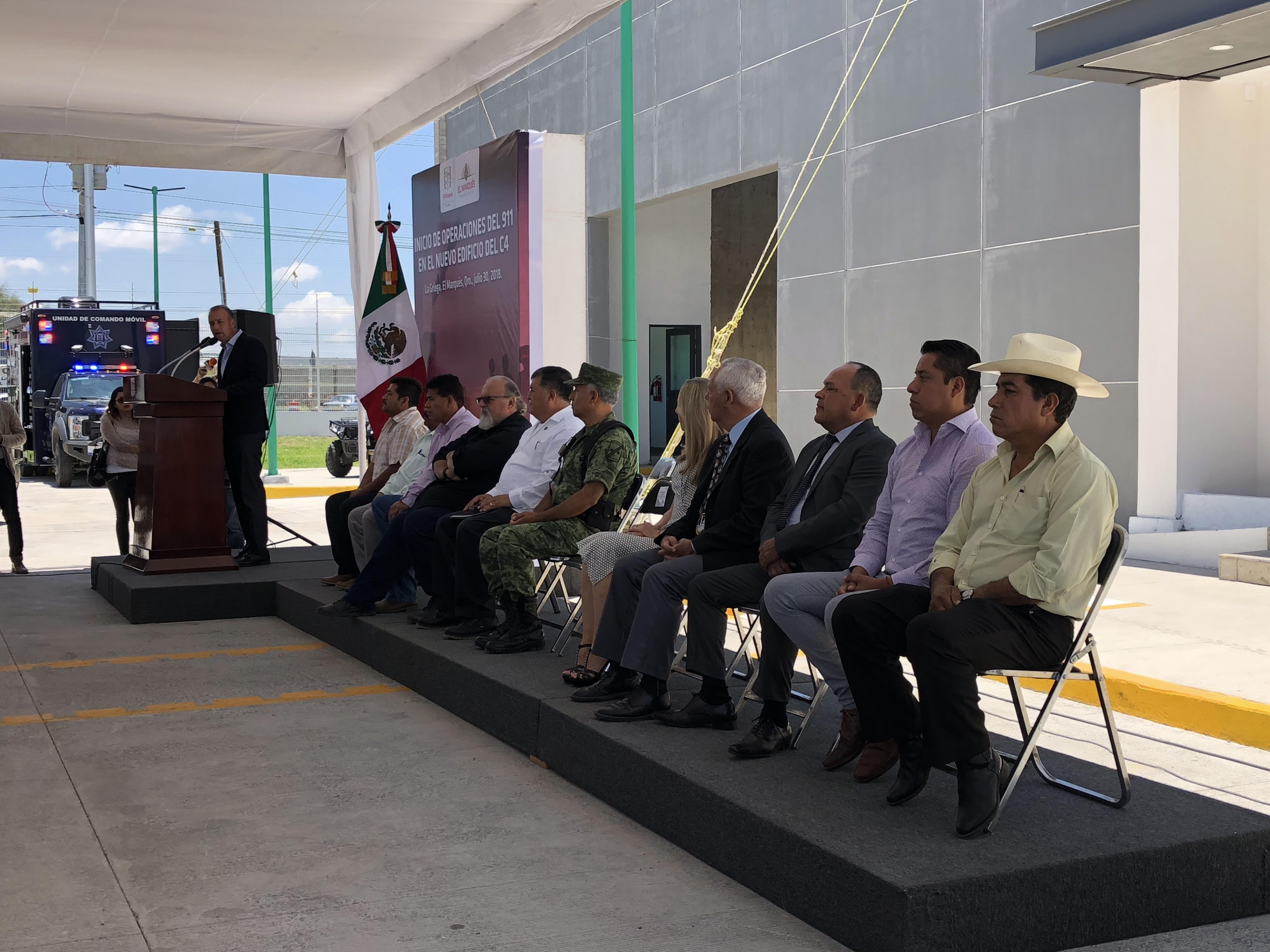  Mario Calzada inaugura C4 en municipio de El Marqués