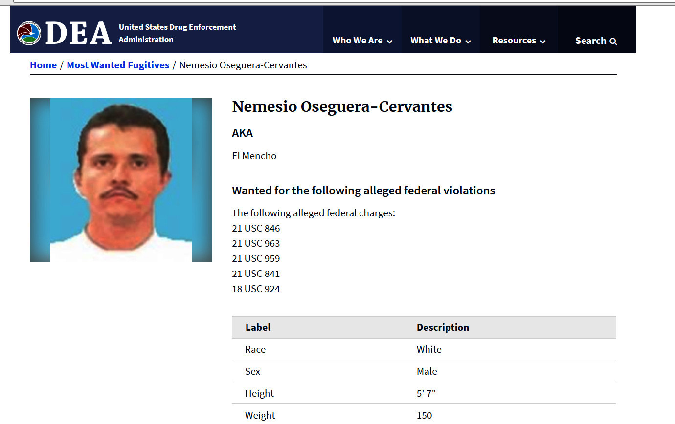  Autoridades buscan en Jalisco a “El Mencho”, líder del CJNG