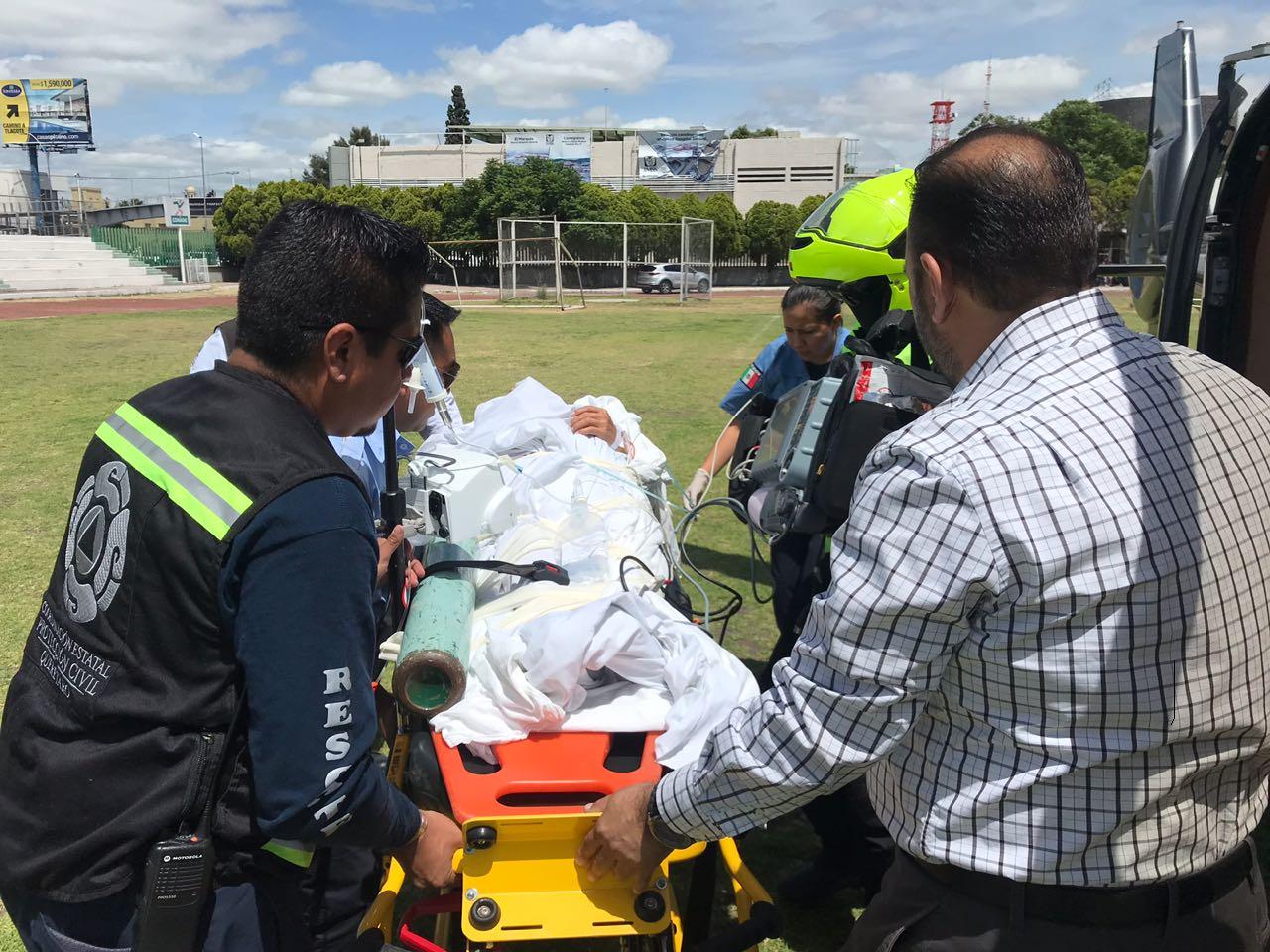 Realizan dos traslados en ambulancia aérea de Cadereyta al Hospital General de Querétaro