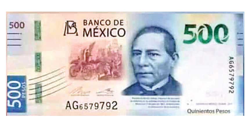  Banxico presenta nuevo billete de 500 pesos con imagen de Benito Juárez