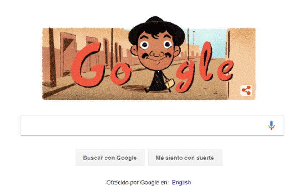  Google rinde homenaje a Cantinflas a 107 años de su natalicio