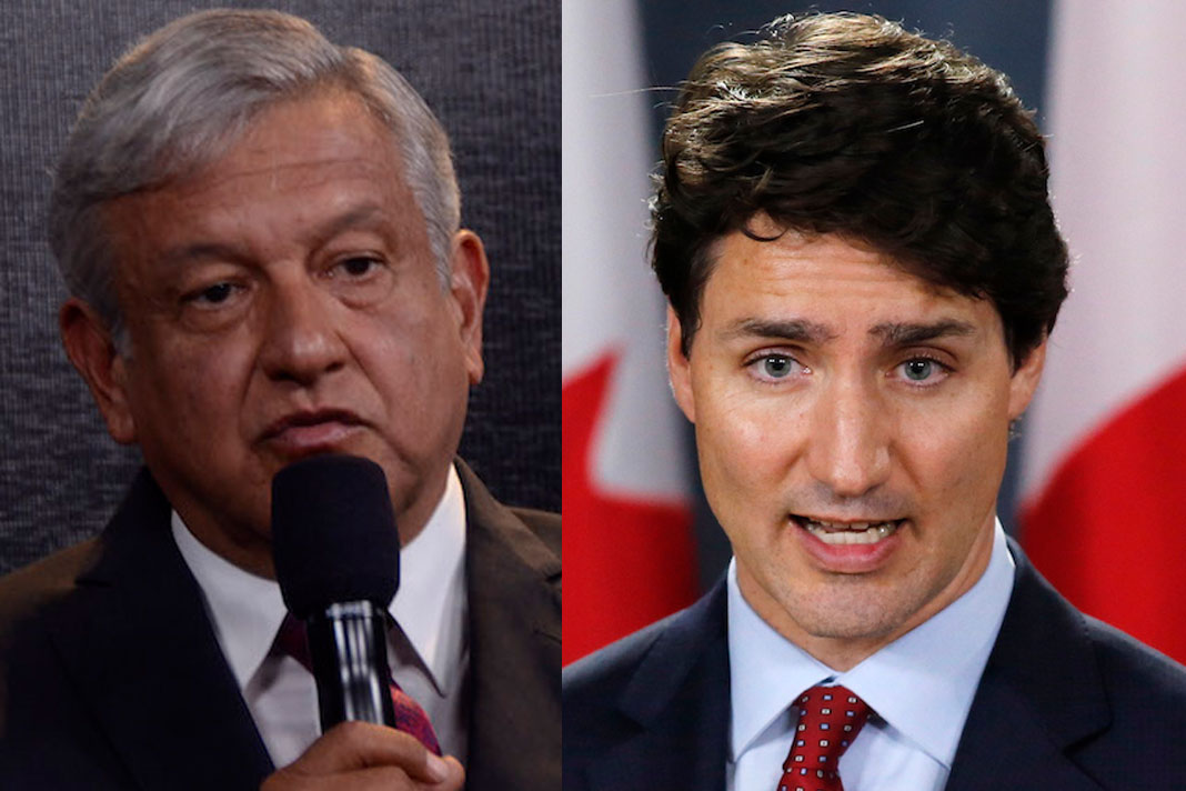  Trudeau y López Obrador dialogan por teléfono sobre TLCAN