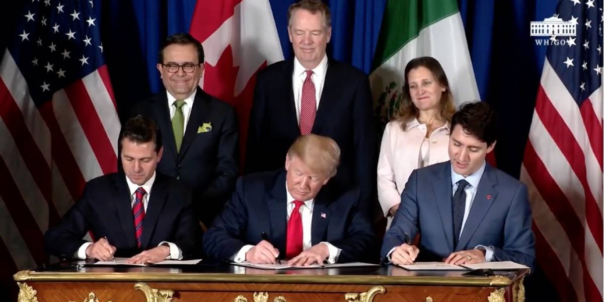  EUA, Canadá y México firman el tratado comercial T-MEC