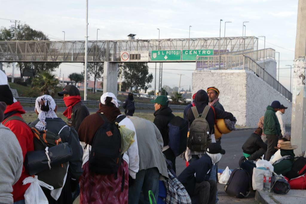  Sale de Querétaro tercer contingente de la caravana migrante rumbo a Tijuana
