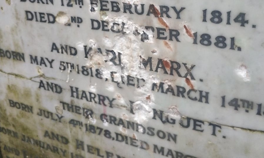  Vandalizan tumba de Karl Marx en Londres