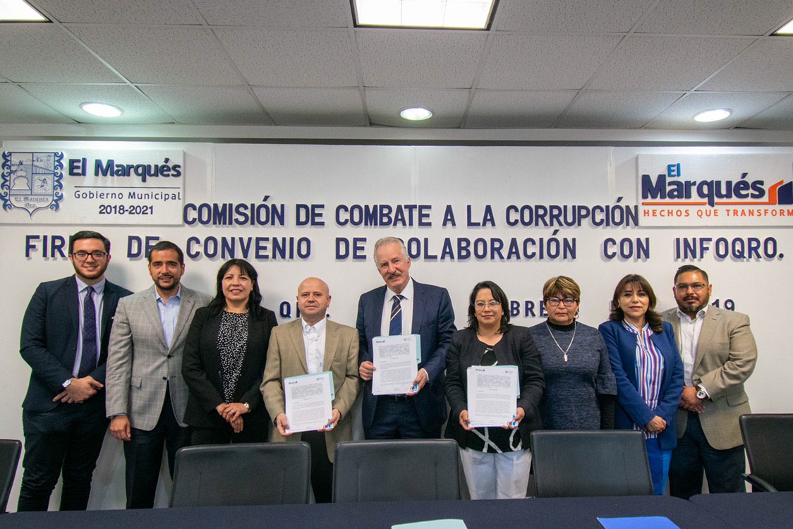  El Marqués firma convenio con Infoqro para garantizar transparencia
