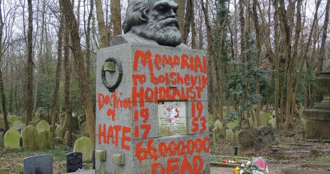  Vandalizan tumba de Marx por segunda ocasión en las últimas semanas