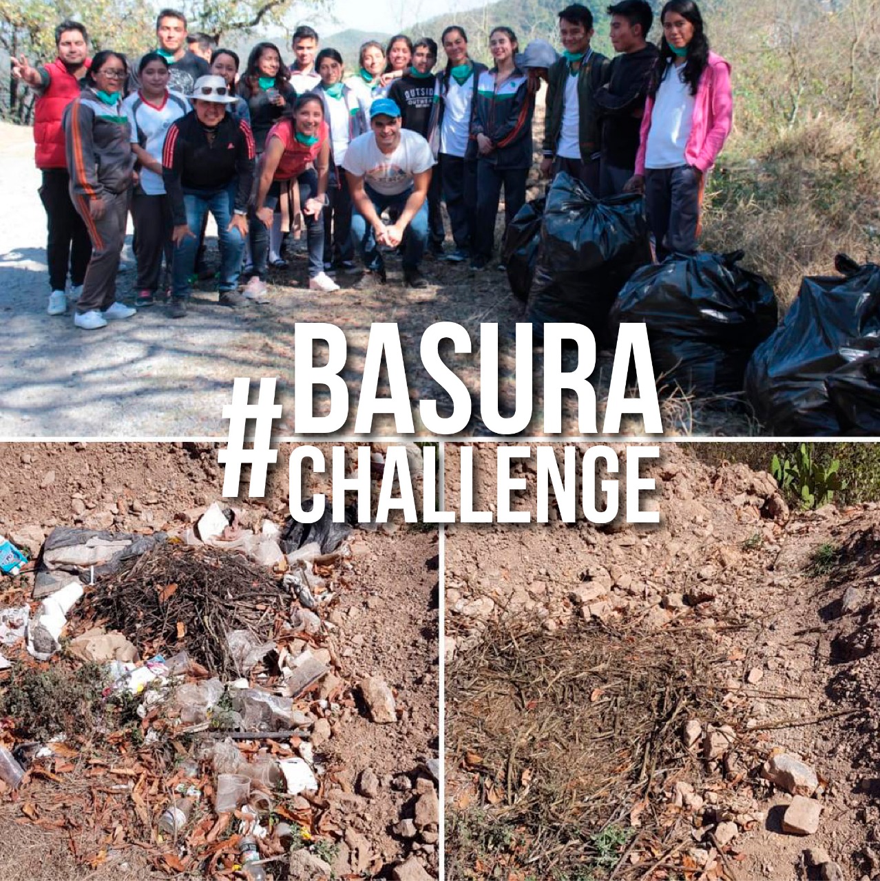  Jóvenes en la Sierra Gorda también se suman al #BasuraChallenge
