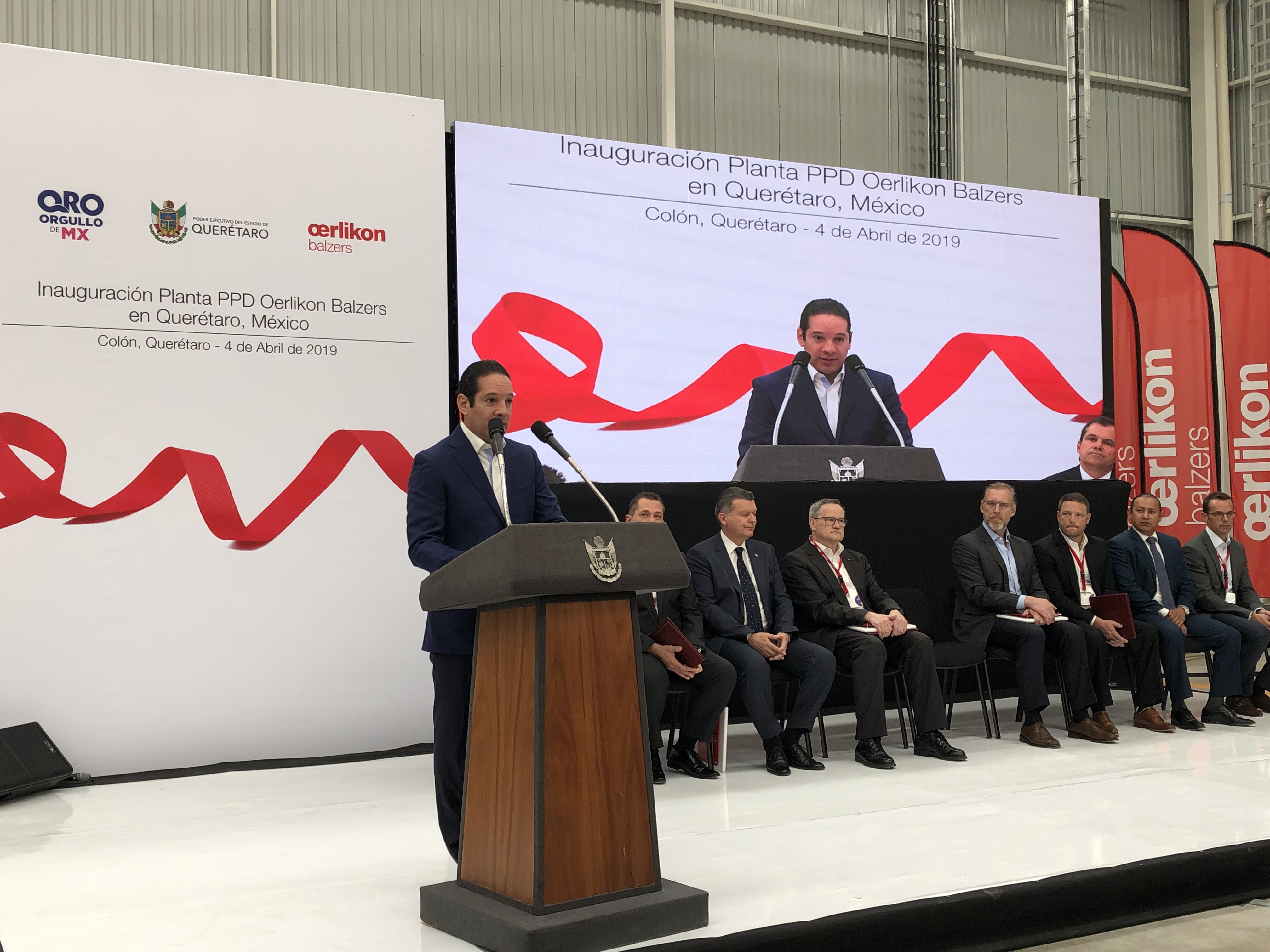  Inaugura Pancho Domínguez planta PPD Oerlikon Balzers en Colón