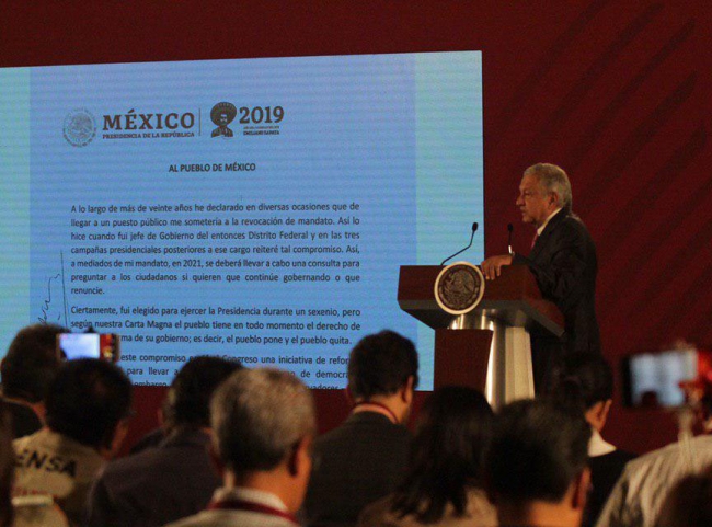  Se deslinda López Obrador de ampliación de mandato en BC