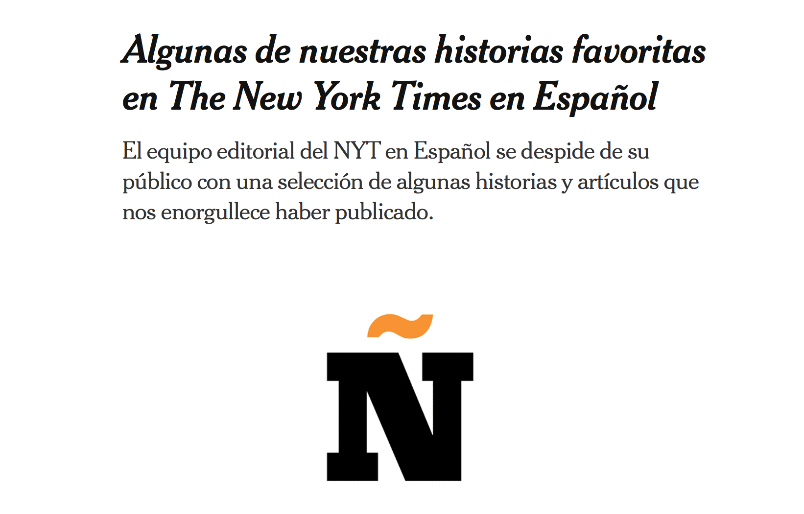  The New York Times dice adiós a su versión abierta en español