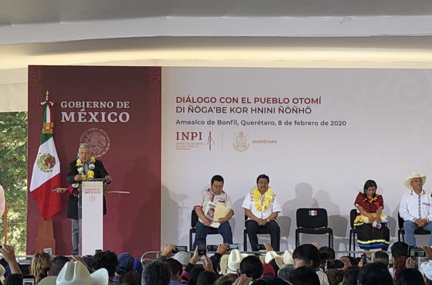  López Obrador menciona avance de apoyos en Querétaro