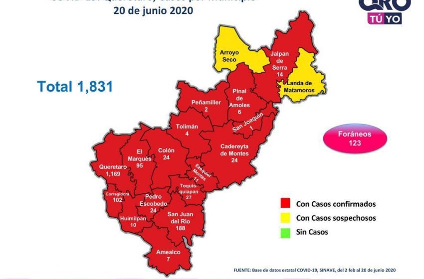  Ocho nuevos fallecimientos registra Querétaro por COVID-19