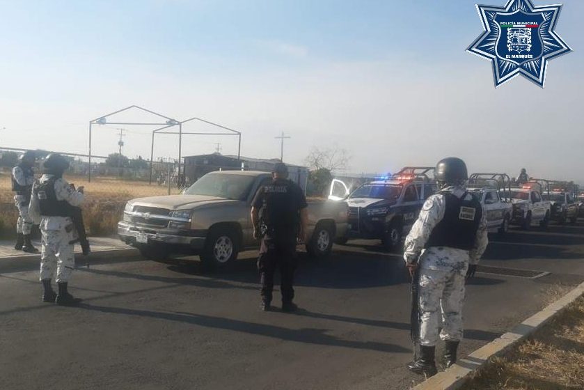  Recuperan policías de El Marqués y Guardia Nacional camioneta robada