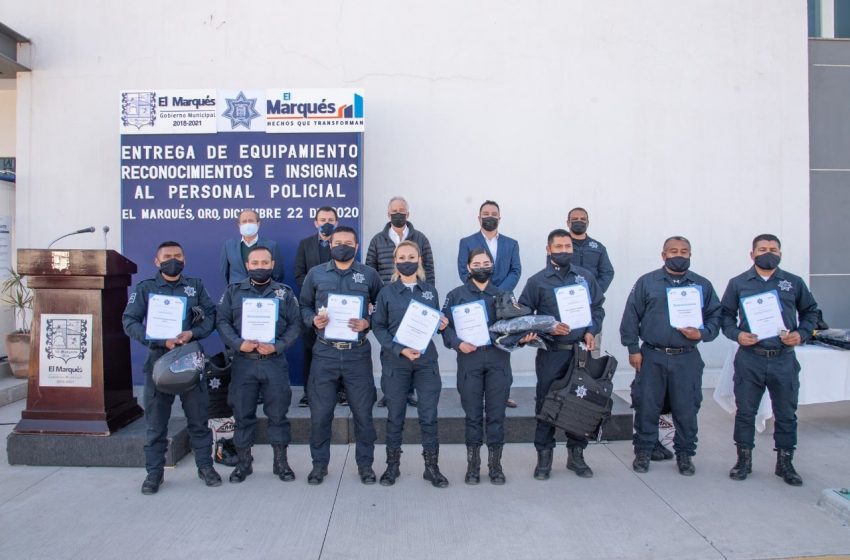  Policía municipal de El Marqués recibe 6 millones de pesos en equipo