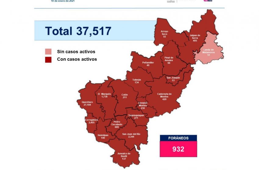  Con solo 172 casos nuevos de COVID, abre Querétaro la tercera semana de enero