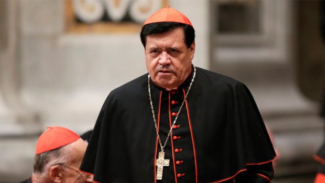  Cardenal Norberto Rivera es hospitalizado por COVID-19